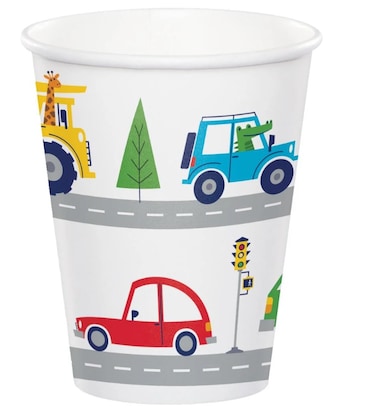 Transportation Time Hot / Cold Cup 9oz 8ct