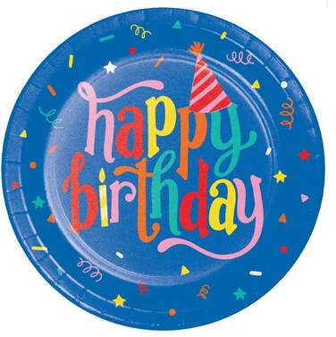 Hats Off Birthday Dinner Plates 9" 8Ct