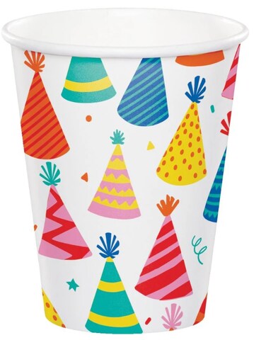 Hats Off Birthday Hot/Cold Cupz 9Oz 8Ct
