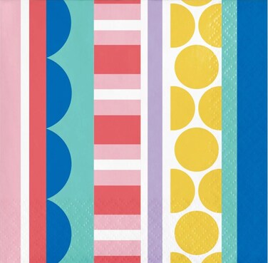 Party Patterns Beverage Napkin 2-ply16ct