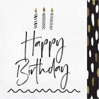 Golden Wishes Luncheon Napkin 2-ply  16ct