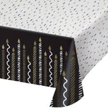 Golden Wishes Paper Tablecover 54"x96"1Ct