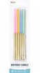 Tall Metallic Candles 6" 12ct