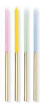 Tall Metallic Candles 6" 12ct