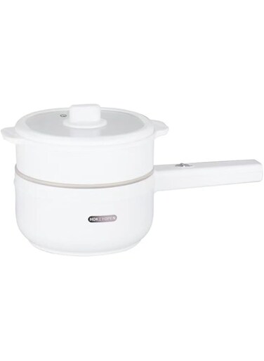 TAPIT 6L Hot Pot Electric with Divider Double-Flavor Electric Shabu Shabu Pot Non-Stick Dual Sided Cooker Portable Divided Pot with Multi-Power Control (B-White 1.8L)