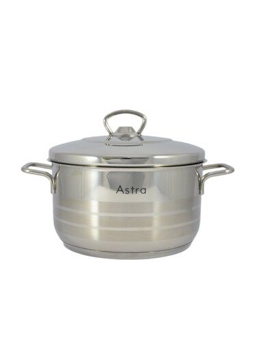 Casserole 20x11cm - 3.5 Liter Capacity -18/10 Cr-Ni Stainless Steel - Silver