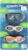 Speedo Juniors Swimming Goggles Ages 6-14 Pack Of 3 With SW1 Wide View Lens, SW3 Mirrored Lens, SW0 Easy Adjustable Straps Lens - Multicolor