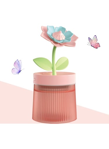 NALACAL Mini Cool Mist Humidifier for Bedroom with Night Light, USB Powered Ultrasonic Air Humidifier, Quiet Auto Shut-off for Baby, Plants, Desk, Office, Nursery, Travel, Portable Humidifier (Pink)