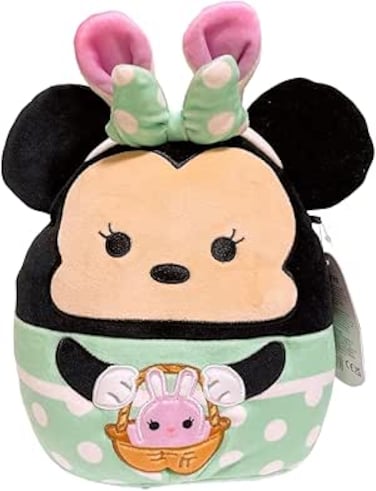 Squishmallows 8 Inch Minnie In Green Dress Bunny Ears Officially Licensed Kellytoy Plush Toy Colorful Soft Gift For Kids Girls &amp; Boys Washable Squishy Stuff Toy Multicolor All Age