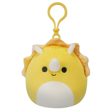 Little Plush 3.5" Clip-On Lancaster Yellow Triceratops Officially Licensed Kellytoy Colorful Soft Gift for Kids Girls &amp; Boys Washable Squishy Stuff Toy Multicolor All Age