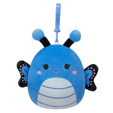 Little Plush 3.5" Clip-On Waverly Blue Butterfly with Dark Blue Wings Officially Licensed Kellytoy Colorful Soft Gift for Kids Girls &amp; Boys Washable Squishy Stuff Toy Multicolor All Age