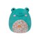 7.5" Little Plush Robert Aqua Frog with Floral Belly Officially Licensed Kellytoy Colorful Soft Gift for Kids Girls &amp; Boys Washable Squishy Stuff Toy Multicolor All Age