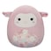 Medium Plush 12 inch Lala Pink Lamb with Floral Ears and Belly Officially Licensed Kellytoy Plush Toy Colorful Soft Gift for Kids Girls &amp; Boys Washable Squishy Stuff Toy Multicolor All Age