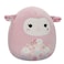 Medium Plush 12 inch Lala Pink Lamb with Floral Ears and Belly Officially Licensed Kellytoy Plush Toy Colorful Soft Gift for Kids Girls &amp; Boys Washable Squishy Stuff Toy Multicolor All Age