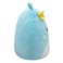 Large Plush 16 inch Natnat Pastel Blue Alien with Flower Crown Officially Licensed Kellytoy Plush Toy Colorful Soft Gift for Kids Girls &amp; Boys Washable Squishy Stuff Toy Multicolor All Age