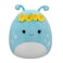 Large Plush 16 inch Natnat Pastel Blue Alien with Flower Crown Officially Licensed Kellytoy Plush Toy Colorful Soft Gift for Kids Girls &amp; Boys Washable Squishy Stuff Toy Multicolor All Age