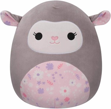 Squishmallows 12 Inch Elea The Grey Lamb Officially Licensed Kellytoy Plush Toy Colorful Soft Gift For Kids Girls &amp; Boys Washable Squishy Stuff Toy Multicolor All Age