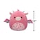 12" Medium Plush Aegi Pink Dragon with Sakura Flower Belly Officially Licensed Kellytoy Colorful Soft Gift for Kids Girls &amp; Boys Washable Squishy Stuff Toy Multicolor All Age