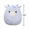 12" Medium Plush Light Blue Velvet Cow with Blue Patches Officially Licensed Kellytoy Colorful Soft Gift for Kids Girls &amp; Boys Washable Squishy Stuff Toy Multicolor All Age