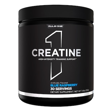 Rule 1 Creatine Powder &ndash; Pure Micronized Creatine Monohydrate for High-Intensity Exercise and Lean Body Mass Support, Flavored and Unflavored (30 Servings, Blue Raspberry)