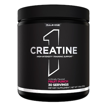Rule 1 Creatine Powder &ndash; Pure Micronized Creatine Monohydrate for High-Intensity Exercise and Lean Body Mass Support, Flavored and Unflavored (30 Servings, Fruit Punch)
