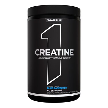 Rule 1 Creatine Powder &ndash; Pure Micronized Creatine Monohydrate for High-Intensity Exercise and Lean Body Mass Support, Flavored and Unflavored (60 Servings, Blue Rasperry)