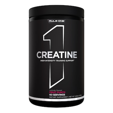 Rule 1 Creatine Powder &ndash; Pure Micronized Creatine Monohydrate for High-Intensity Exercise and Lean Body Mass Support, Flavored and Unflavored (60 Servings, Fruit Punch)