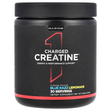 Rule 1 Charged Creatine, Blue Razz Lemonade, 30