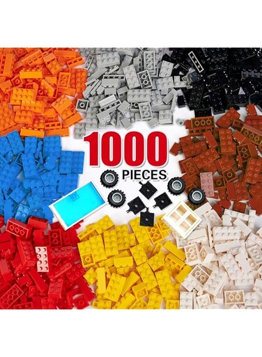 HIUME 1000 Classic Building Blocks, Bricks Compatible with Lego Bricks, Building Blocks Box from 4 5 6 Years Girls Boys