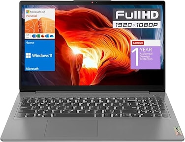 Lenovo IdeaPad 1 Laptop, 15.6&rdquo; FHD Display, Intel Celeron N4500 Processor, 20GB RAM, 1TB SSD, SD Card Reader, Numeric Keypad, HDMI, Wi-Fi 6, Windows 11 Home, 1 Year Office 365, Grey