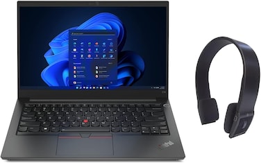 Lenovo 2022 ThinkPad E14 Gen 4 Business Laptop 14" FHD 300Nits Display 12th Gen Core i5-1235u 8GB 256GB Intel Iris Xe Graphics FingerPrint Win11 Pro Black With Free Pro HT Bluetooth Headset