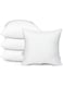 Cotton Home Casual Bedding Throw Pillows Insert Cushion Filler Outer Cover Microfiber Filling 350 grams Ultra Soft Fiber Size 40x40cm / 16x16inch Cushion Inserts Home Decor   White (Pack of 4)