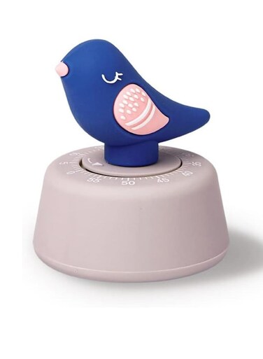 Cute Blue Bird Kitchen Timer Mechanical Reminder Timer Boiling Egg Timer for Baking, Cooking Timing Tool