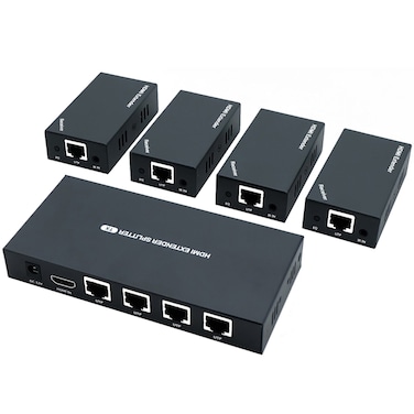 60m 1&times;4 HDMI Splitter POC Distribution Extender Supports 1080P@60Hz
