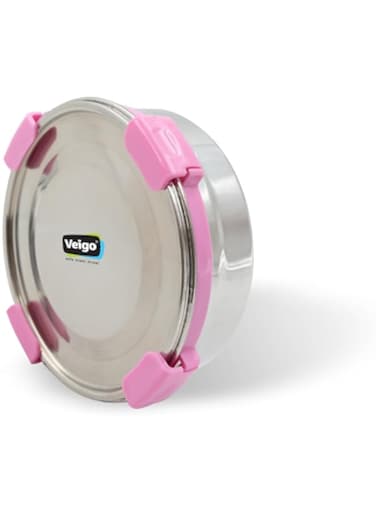 Veigo Rise and Shine   Maxosteel Round Storage Container (700ml) (PINK)