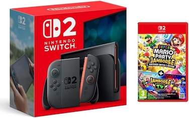Nintendo Switch 2 Console with Super Mario Party Jamboree Game Bundle - International Version