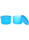Signoraware Centre Press Container Set 900ml of 2 Turkish Blue