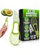 NADOBA 3 in 1 AvocadoTool Time Saving-Safe with eco-friendly plastic blades and good grip handle   Slicer/Pitter/Spliter for Fruit (Green)