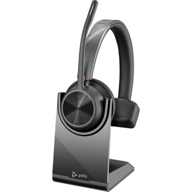 HP Poly Voyager 4310 Bluetooth Mono Headset with BT700 USB-A Adapter and Charging Stand - Black (International version)