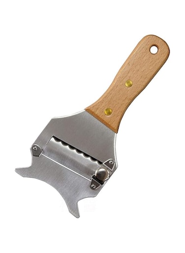 FRUTA Professional Truffle Slicer Chocolate Shaver Cheese Cutter Stainless Steel Vegetables Slicer, Wooden Handle