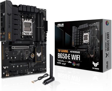 ASUS B650E Max Gaming WiFi Motherboard - AMD AM5 Socket, B650 Chipset, USB 10Gbps, WiFi, Aura Sync RGB