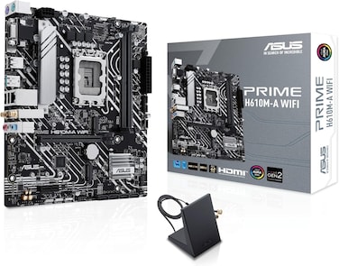 اسس لوحة ام واي فاي H610M-A من برايم - LGA1700، شريحة تعريف انتل H610، USB 3.2 الجيل الثاني، واي فاي 5، مايكرو ايه تي اكس