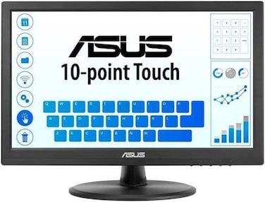 ASUS VT168HR Eye Care Monitor - 15.6", HD (1366&times;768), 60Hz, 5ms, D-Sub + HDMI, Black