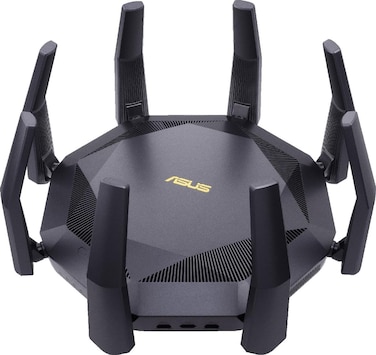 ASUS RT-AX89X WiFi 6 Dual-Band Router - 6, 000 Mbps, 8 LAN Ports, OFDMA &amp; MU-MIMO, AiMesh Compatible