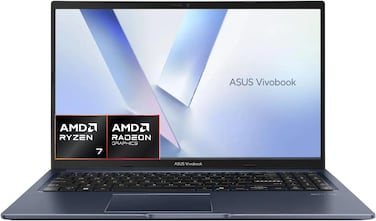 ASUS VivoBook 15 M1502NAQ Laptop, AMD Ryzen 7 170 Processor, 8GB DDR5 RAM, 512GB SSD, 15.6&rdquo; FHD IPS Display, Backlit Keyboard, AMD Radeon Graphics, DOS, Quiet Blue, English Keyboard
