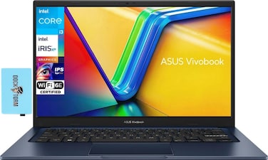 ASUS Vivobook X1404ZA-I38128, Intel Core i3-1215U, 8GB RAM, 128GB SSD, 14-inch FHD, Windows 11 Home in S Mode, Quiet Blue, English Keyboard- International Version