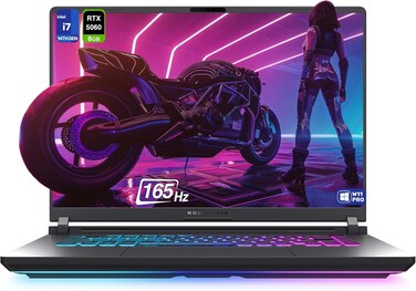 لاب توب الألعاب ASUS ROG Strix G16، إنتل i7-14650HX، ذاكرة وصول عشوائي 64 جيجابايت DDR5، SSD بسعة 2 تيرابايت PCIe، شاشة FHD+ مقاس 16 بوصة (1920x1200)، Nvidia G-Force RTX 5060، لوحة مفاتيح RGB بأربع مناطق، W11 Pro، رمادي كسوف