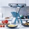 Tradeo Hand-Safe Mandoline Vegetable Slicer with Large 9x9cm Feed Port, Blue Cutter