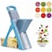 Tradeo Hand-Safe Mandoline Vegetable Slicer with Large 9x9cm Feed Port, Blue Cutter