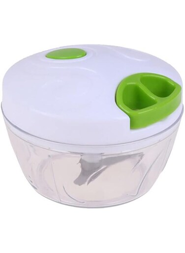 Dubai Gallery 500Ml Hand-Powered Household Manual Food Chopper White And Green 13 * 9 * 13Cm